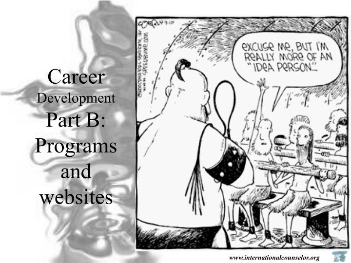 career development part b programs and websites