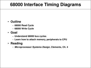 68000 Interface Timing Diagrams