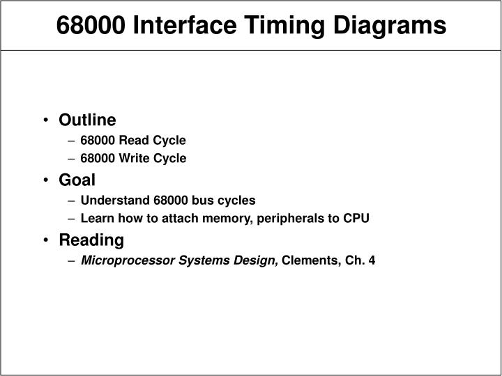 68000 interface timing diagrams