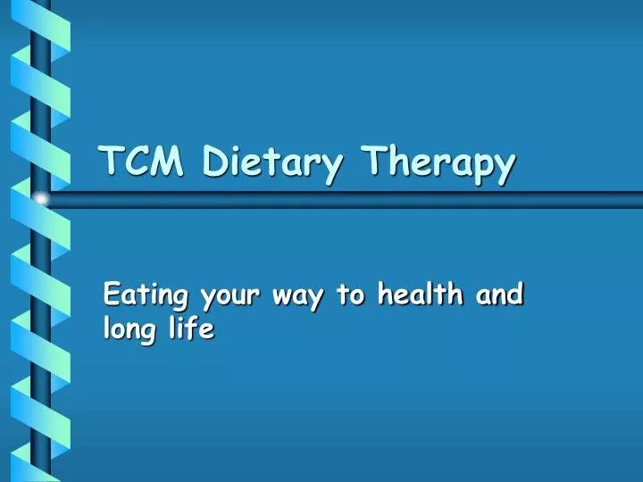 tcm dietary therapy