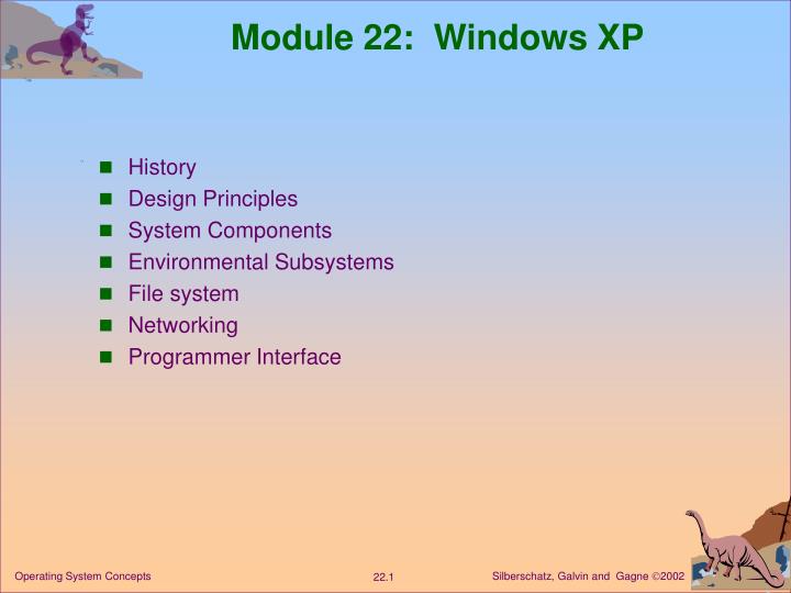 module 22 windows xp