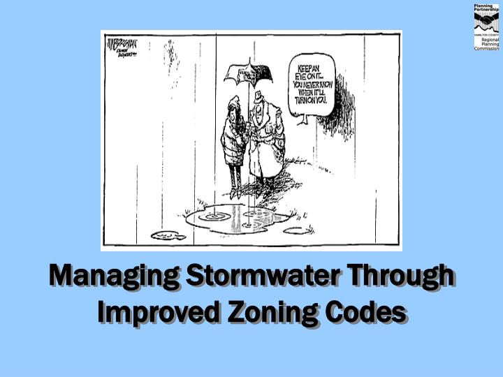 managing stormwater through improved zoning codes