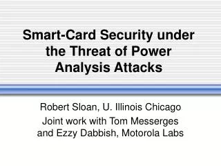 Smart-Card Security under the Threat of Power Analysis Attacks