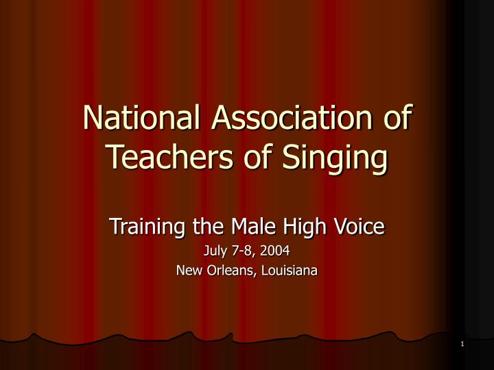 national association of teachers of singing