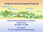Design for the Environment Program