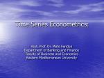 Time Series Econometrics: - slide 1