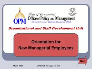 Organizational and Staff Development Unit
