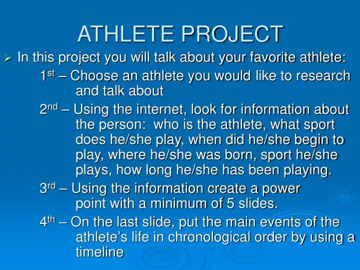 athlete project