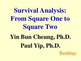Survival Analysis: From Square One to Square Two