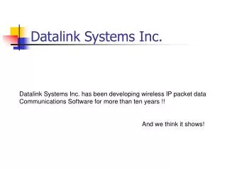 Datalink Systems Inc.