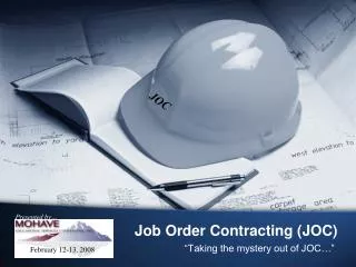 Job Order Contracting (JOC)