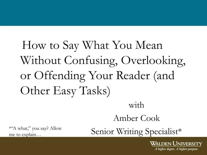 with amber cook senior writing specialist