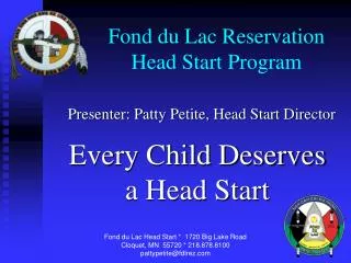 Fond du Lac Reservation Head Start Program