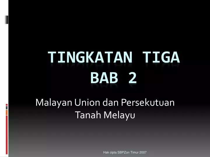 malayan union dan persekutuan tanah melayu