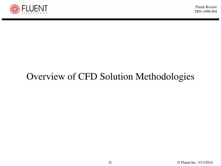 overview of cfd solution methodologies