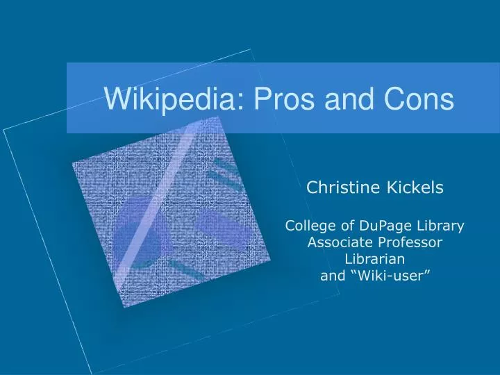 wikipedia pros and cons