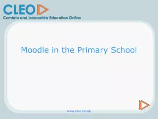 Moodle in the Primary School