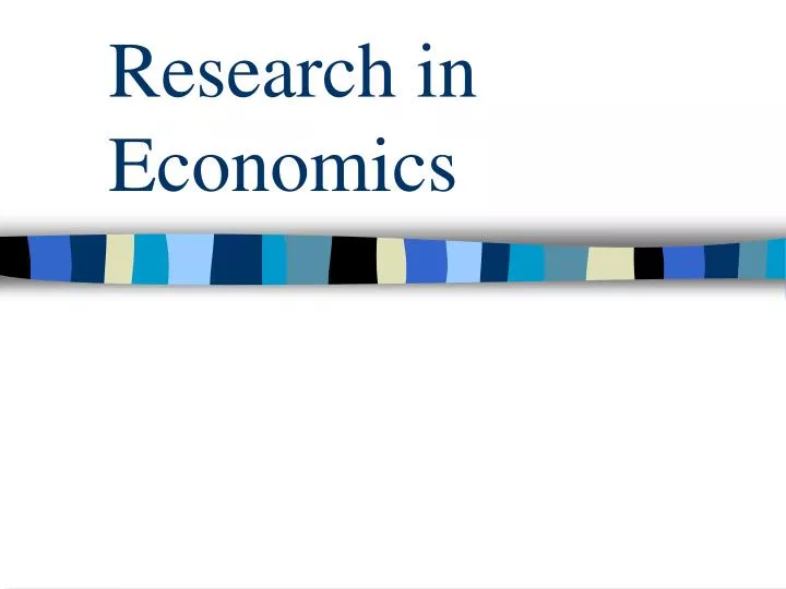 research in economics
