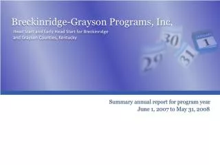 Breckinridge-Grayson Programs, Inc .