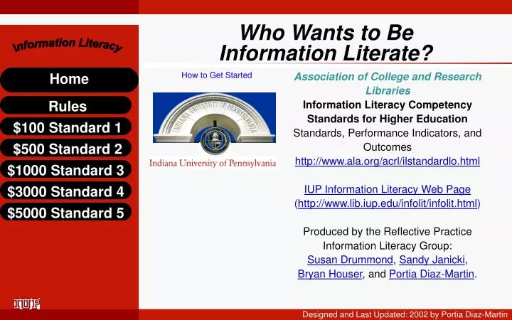 who wants to be information literate