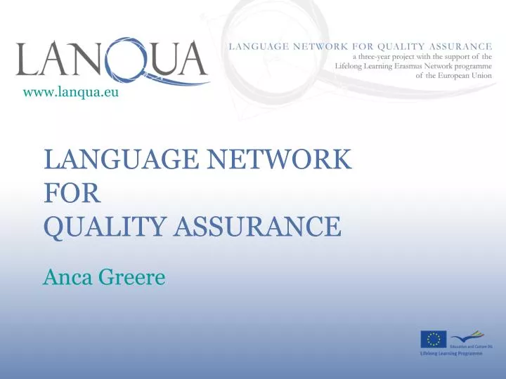 language network for quality assurance