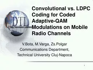 Convolutional vs. LDPC Coding for Coded Adaptive-QAM Modulations on Mobile Radio Channels