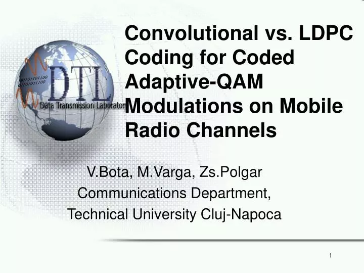 convolutional vs ldpc coding for coded adaptive qam modulations on mobile radio channels