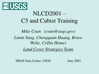 NLCD2001 – C5 and Cubist Training