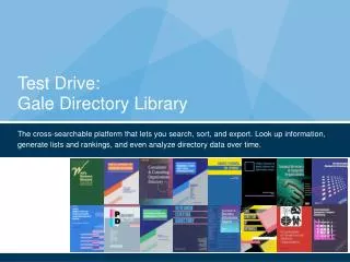 Test Drive: Gale Directory Library