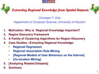 Extracting Regional Knowledge from Spatial Datasets