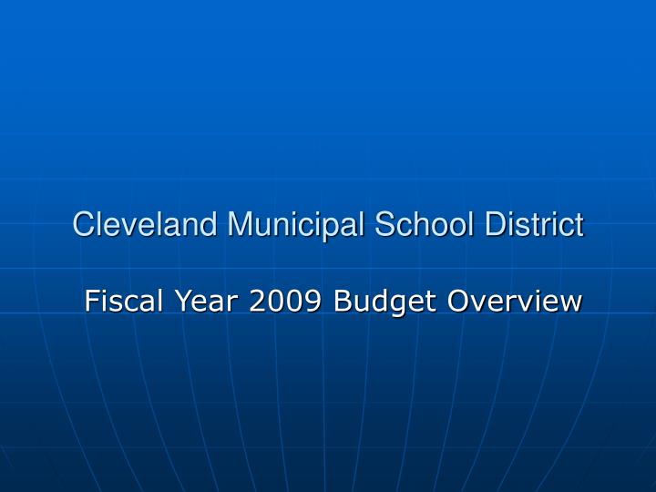 cleveland municipal school district