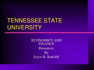 TENNESSEE STATE UNIVERSITY