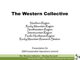 Presentation for 2009 Sustainable Operations Summit