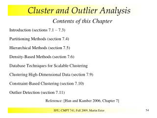 Cluster and Outlier Analysis