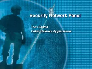 Security Network Panel