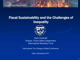 Fiscal Sustainability and the Challenges of Inequality