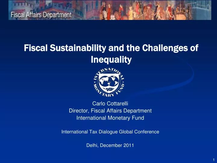 fiscal sustainability and the challenges of inequality