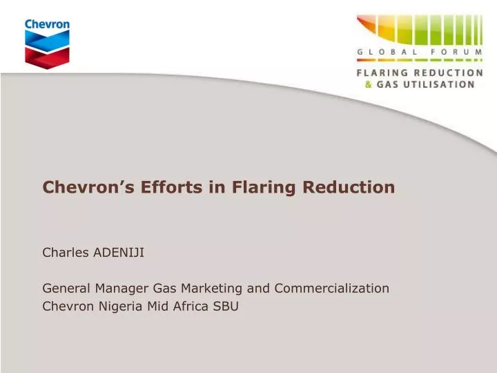 chevron s efforts in flaring reduction