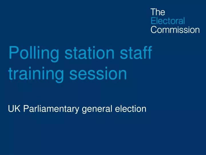 polling station staff training session