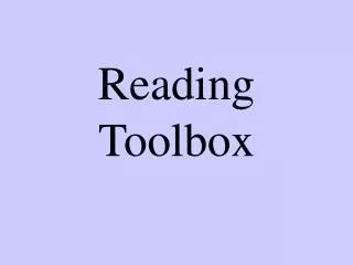 Reading Toolbox