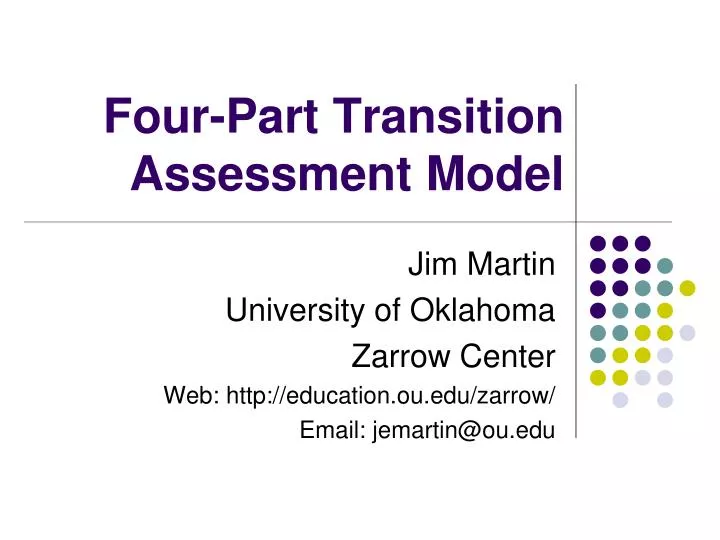 four part transition assessment model