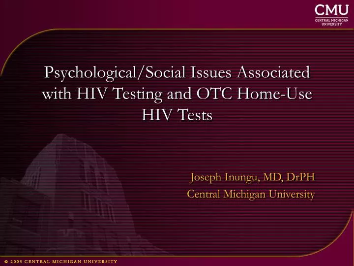 psychological social issues associated with hiv testing and otc home use hiv tests