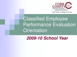 Classified Employee Performance Evaluation Orientation