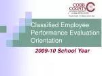 Classified Employee Performance Evaluation Orientation - slide 1