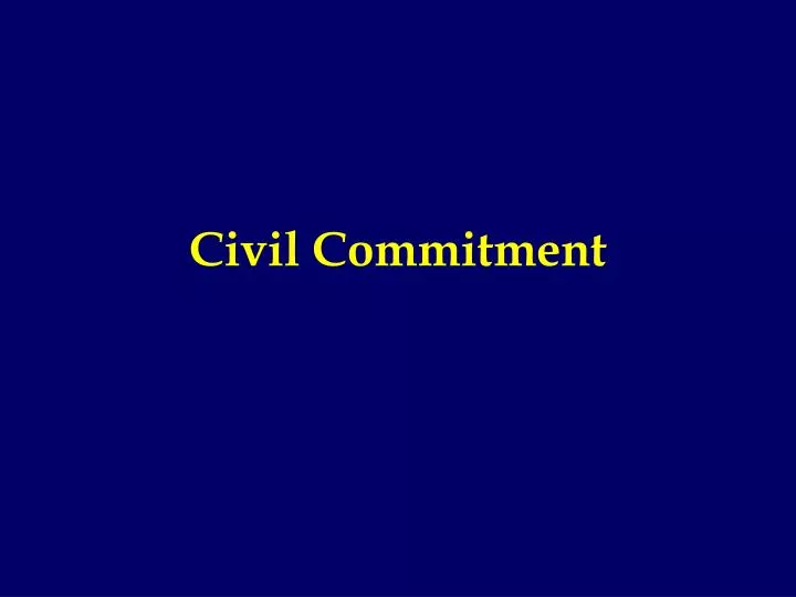 civil commitment