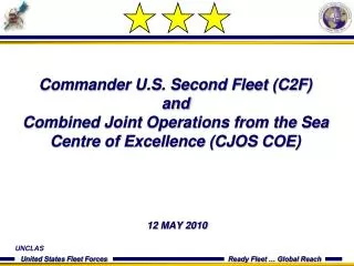 Commander U.S. Second Fleet (C2F) and Combined Joint Operations from the Sea Centre of Excellence (CJOS COE)