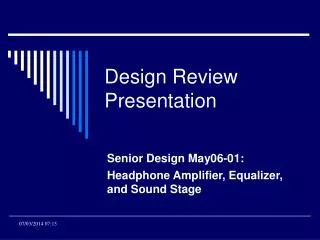 Design Review Presentation