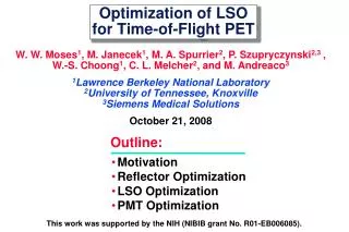 Optimization of LSO for Time-of-Flight PET