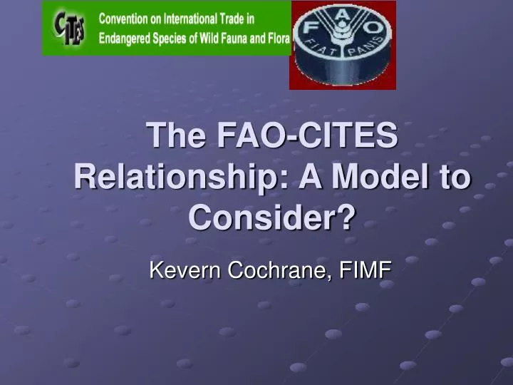 the fao cites relationship a model to consider