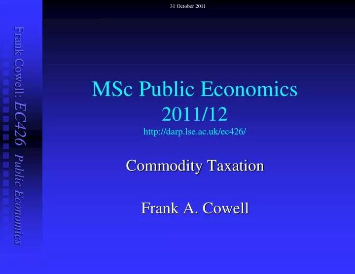 msc public economics 2011 12 http darp lse ac uk ec426